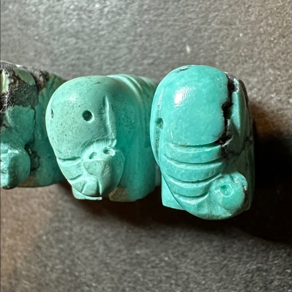 Rare Vintage Turquoise Elephant beads bundle - Picture 6 of 7